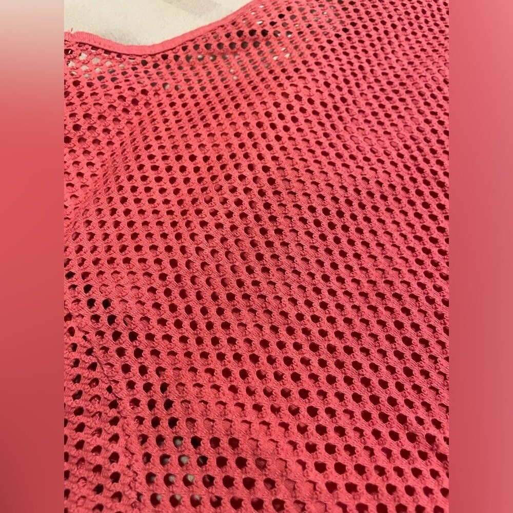 Roaman's Pink Tank Top & See Through Mesh Netted Cover Shirt Women's Size 1X - Picture 8 of 8